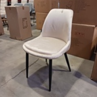 4x Velvet eetkamerstoel rond, beige, 2025